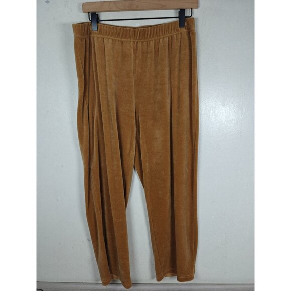 Quacker Factory Women's M Short Velour 2-Piece Set Zip Jacket & Pants Brown - Picture 8 of 12